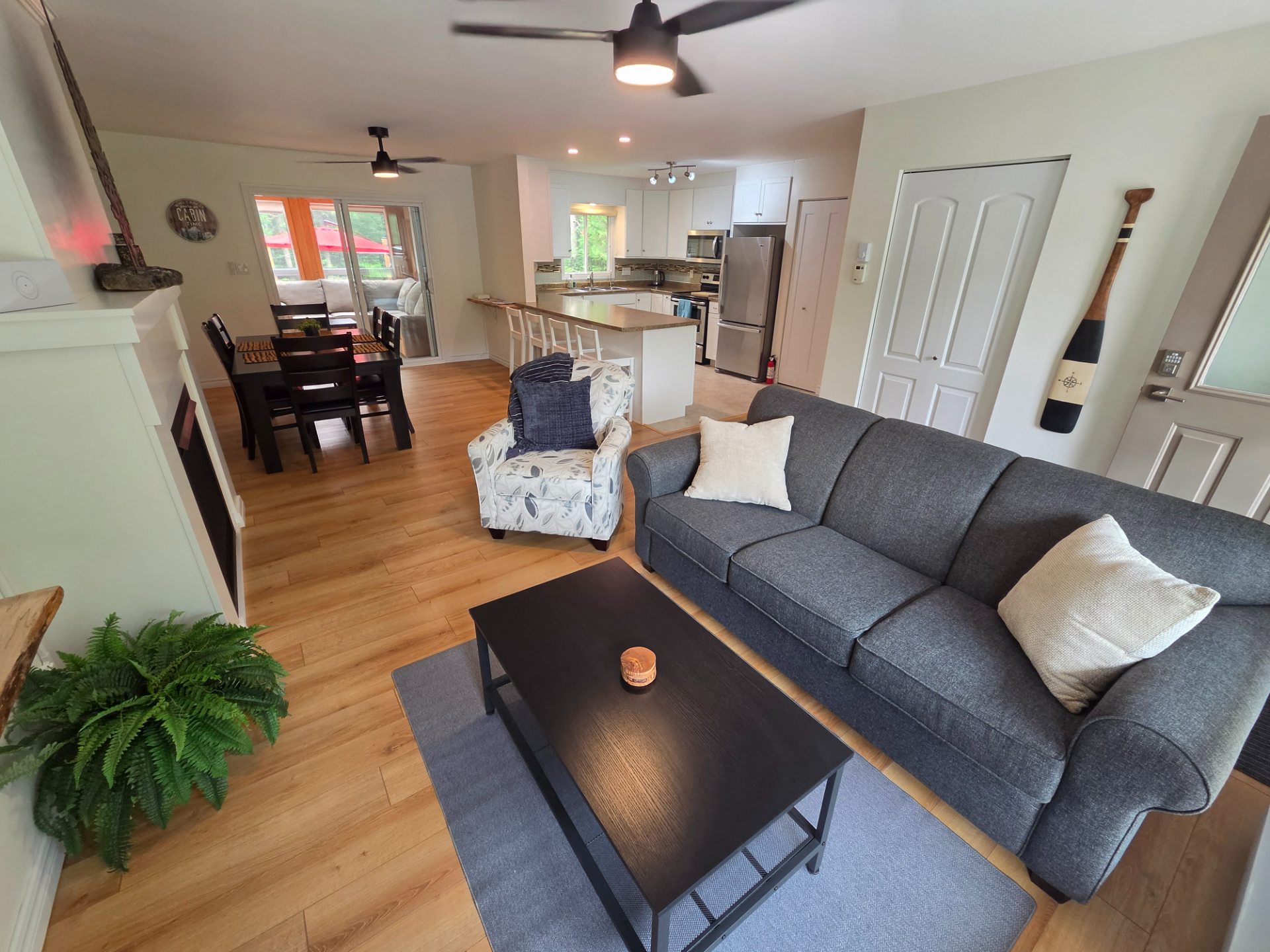 Singing Pines Cottage Living Kitchen View Lions Head Ontario